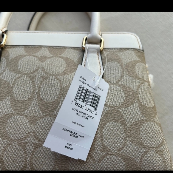 Coach NWT Signature Purse Bag + Crossby Strap Satchel Rare Floral Applique - Picture 3 of 15